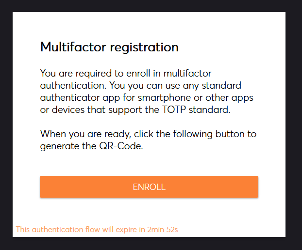 Multifactor registration