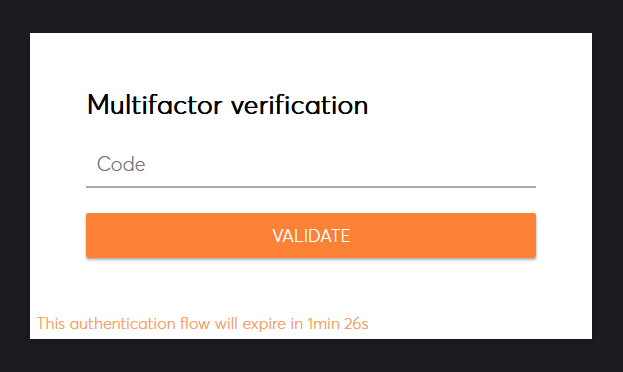 Multifactor authentication